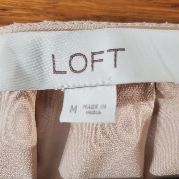 LOFT Chiffon Ruffle Tie Cuff Blouse Size Med - Picture 6 of 10